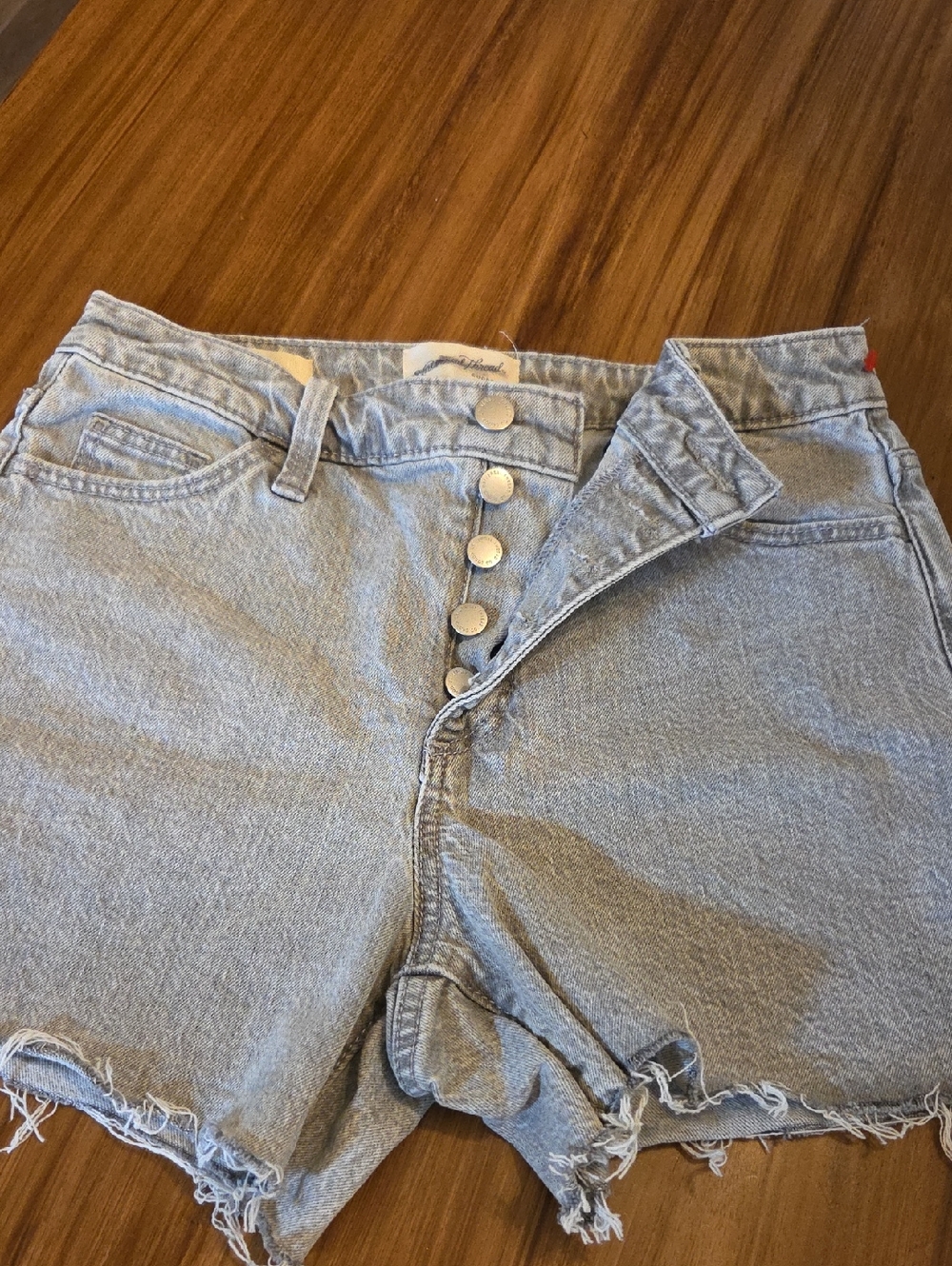 Universal Thread Light Blue Boyfriend Denim Shorts with Button Fly